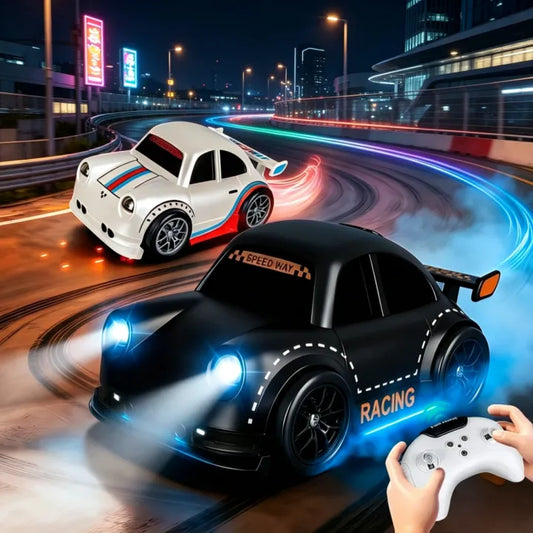 Rechargeable Mini RC + Sensor Car with Gesture Control | Follow | Escape Mode & 360° Stunt | LED Lights & Music | Kids Racing Toy | Kids Special Birthday Gift