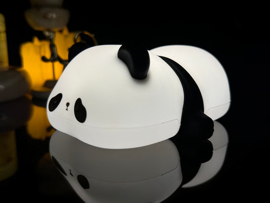 Cute Panda Lamp - RGB Night Light | Silicone Lamp | Touch Sensor | USB Rechargeable for Kids Room & Bedroom Decor
