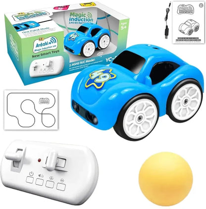 5 in 1 RC Mini Magic Induction Car - 2.4GHz R/C mode | Follow Pattern | Dodge | Line Patrol | Auto demo mode with Music & Sound for Kids
