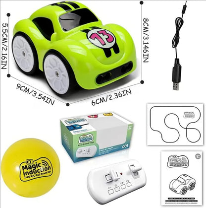 5 in 1 RC Mini Magic Induction Car - 2.4GHz R/C mode | Follow Pattern | Dodge | Line Patrol | Auto demo mode with Music & Sound for Kids