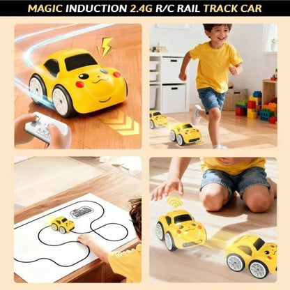 5 in 1 RC Mini Magic Induction Car - 2.4GHz R/C mode | Follow Pattern | Dodge | Line Patrol | Auto demo mode with Music & Sound for Kids