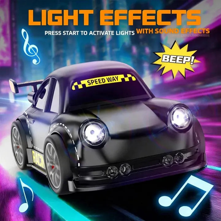 Rechargeable Mini RC + Sensor Car with Gesture Control | Follow | Escape Mode & 360° Stunt | LED Lights & Music | Kids Racing Toy | Kids Special Birthday Gift